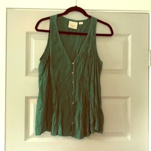 Maeve green tank from Anthropologie